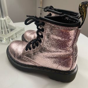 Doc Martens foil pink boots for toddlers size 12
